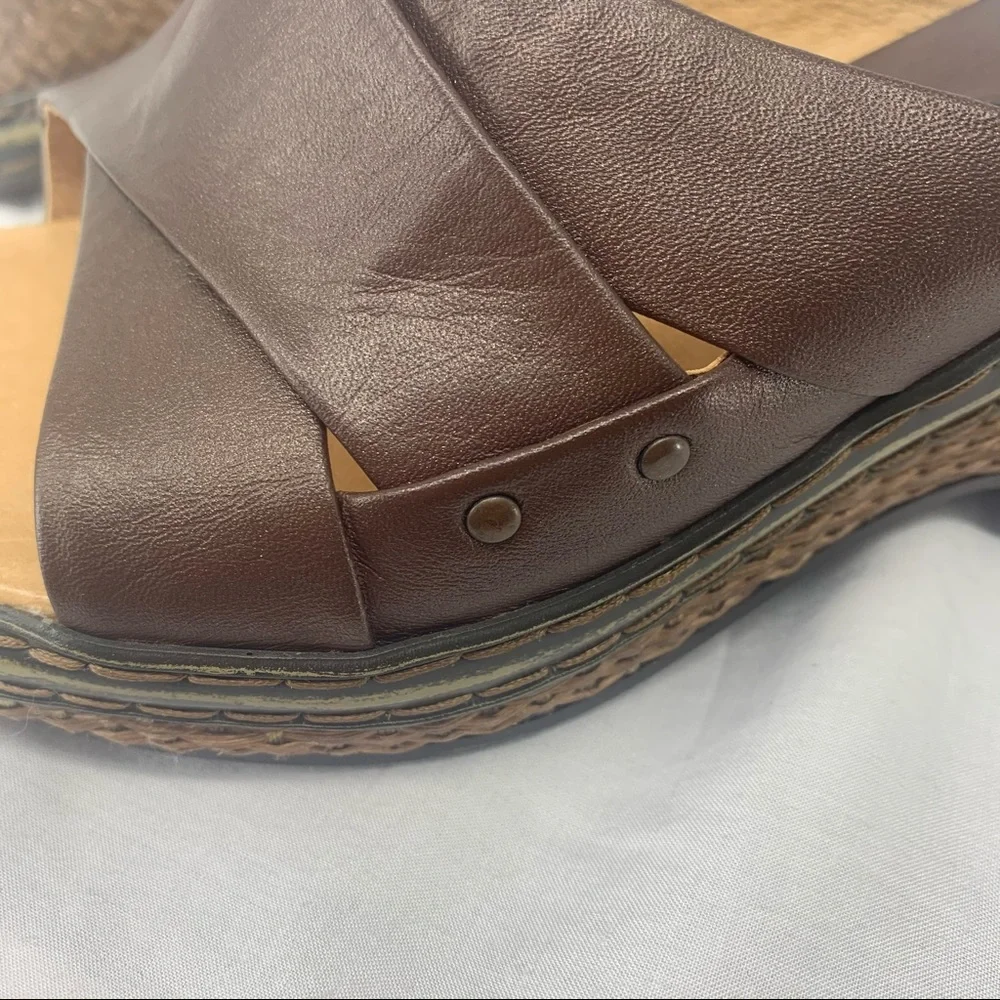 Sofft wedge leather mules‎